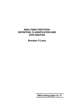 ANALYSING PARTITION: DEFINITION