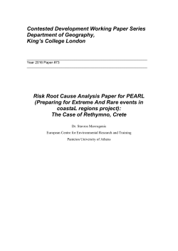 Risk Root Cause Analysis Paper for PEARL