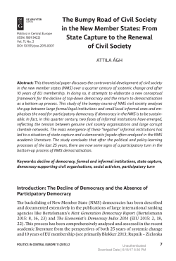 doi: 10.1515/pce-2015-0007 Politics in Central Europe (ISSN: 1801