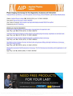 Phase imaging microscopy for the diagnostics of plasma