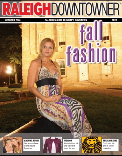 Fall Fashion - Triangle Downtowner Magazine