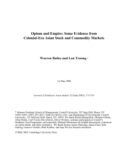 Opium and Empire - Cornell University