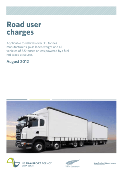 Road user charges