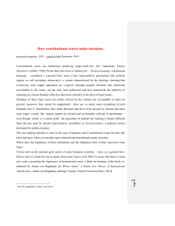 How constitutional courts make decisions.