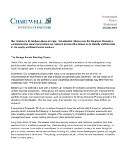 Investment Policy Statement - Chartwell Investment Partners