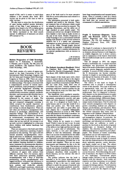 reviews - Archives of Disease in Childhood