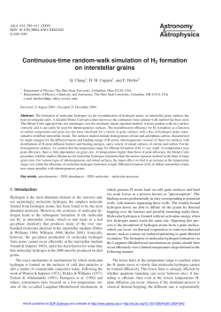 Continuous-time random-walk simulation of H $\ mathsf {_ {2