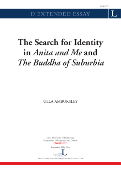 The Search for Identity in Anita and Me and The Buddha of Suburbia