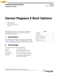 Genesi Pegasos II Boot Options