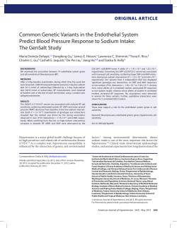 The GenSalt Study