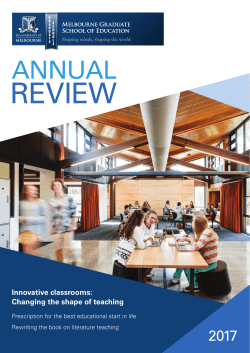 2017 Annual Review magazine - Melbourne Graduate School of