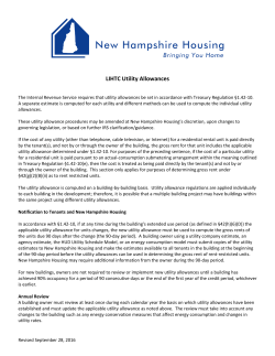 LIHTC Utility Allowances