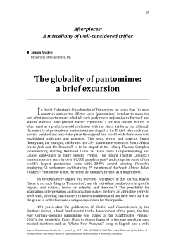 The globality of pantomime: a brief excursion