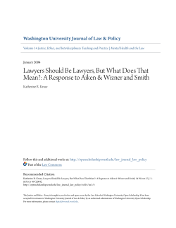 Lawyers Should Be Lawyers, But What Does That Mean?: A