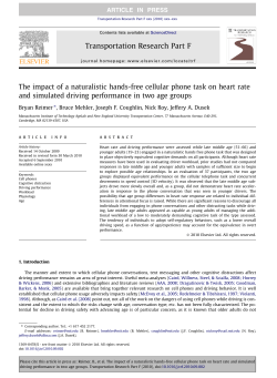 The impact of a naturalistic hands-free cellular phone task on heart
