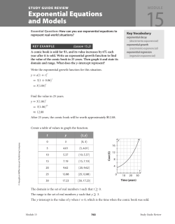 Exponential Equations and Models - San Juan Unified School District