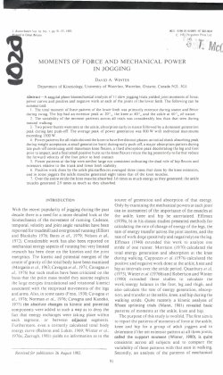 MOMENTS OF FORCE AND MECHANICAL POWER IN JOGGING
