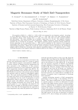 Magnetic Resonance Study of MnO/ZnO Nanopowders