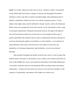 ashraf is an Arabic plural noun, those who are sharif, `eminent or