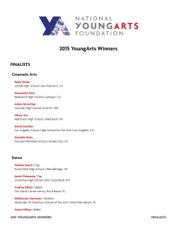 2015 YoungArts Winners