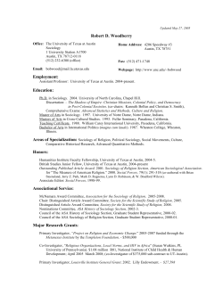 Robert D. Woodberry Employment
