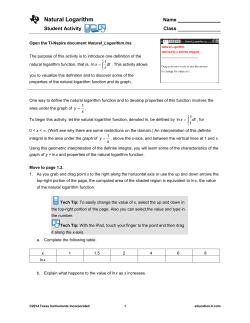 Summary of lesson - TI Education