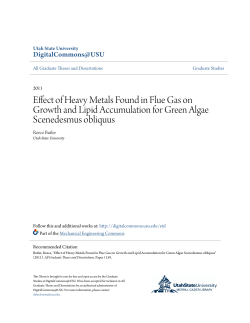 Effect of Heavy Metals Found in Flue Gas on Growth and Lipid