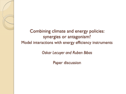 Combining climate and energy policies: synergies or antagonism