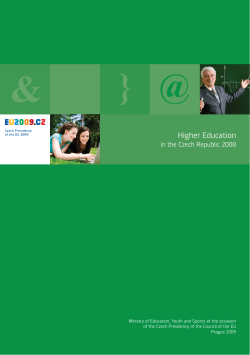 Higher Education in the Czech Republic 2008