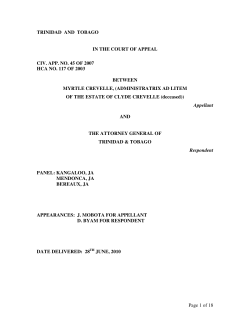 Page 1 of 18 TRINIDAD AND TOBAGO IN THE COURT OF APPEAL