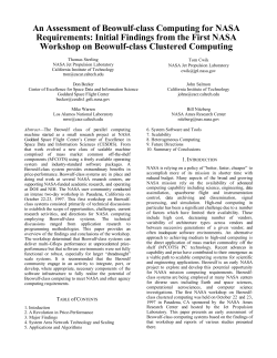 An Assessment of Beowulf-class Computing for