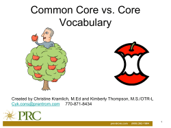 Common Core vs. Core Vocabulary