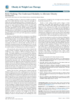 Brisk Walking: The Underused Modality to Alleviate