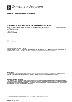 Observation of radiation pressure exerted by evanescent waves