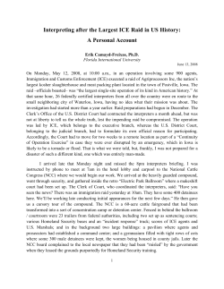 Interpreting after the Largest ICE Raid in US History: A Personal