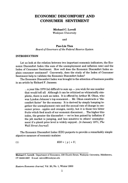 Economic Discomfort and Consumer Sentiment - Pao