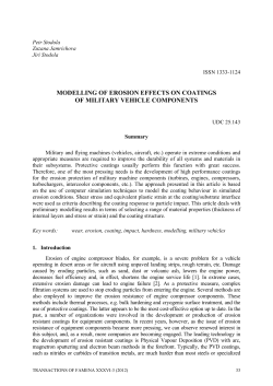 modelling of erosion effects on coatings of military vehicle components