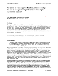 The power of visual approaches in qualitative inquiry