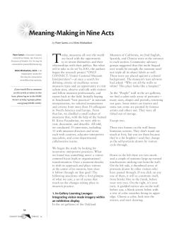 Meaning-Making in Nine Acts - National Association for Museum