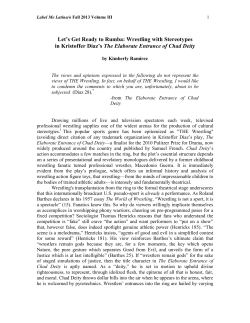 Let`s Get Ready to Rumba: Wrestling with