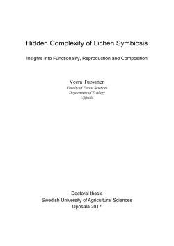Hidden Complexity of Lichen Symbiosis - Epsilon Open Archive