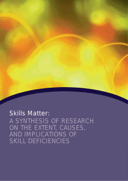 Skills Matter: A synthesis of research on the extent, causes and