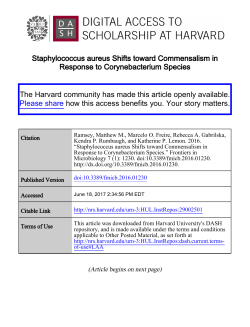 Staphylococcus aureus Shifts Toward Commensalism in Response