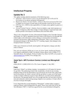 Intellectual Property Update No 3
