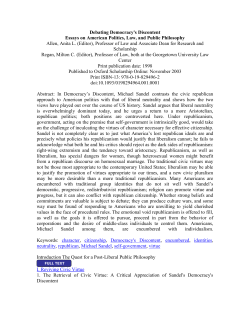 Debating Democracy`s Discontent Essays on American Politics, Law