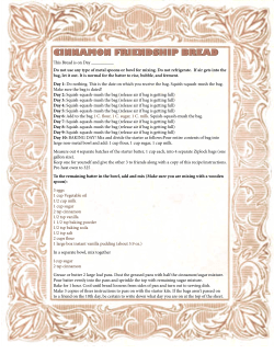 cinnamon friendship bread