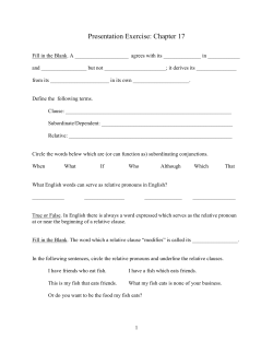 Presentation Exercise: Chapter 17