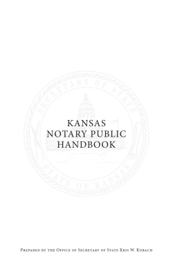 kansas notary public handbook