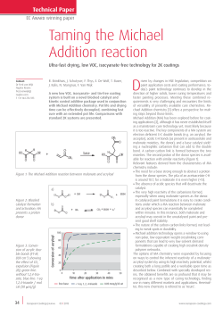 Taming the Michael Addition reaction