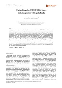 Methodology for CIDOC CRM based data integration with spatial data